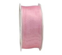 C.E. Pattberg Cinta de Organza de Cuatro Estaciones, Rosa Claro, 40 mm-25 m