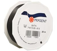 C.E. Pattberg Cinta de Regalo Negra Satinada, 27 Yardas para Envolver Regalos, 0.4 Pulgadas de Ancho, Cinta para decoración y Manualidades, Cinta Decorativa para Regalos, para Cada ocasión