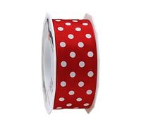 C.E. Pattberg Cinta de tafetán Polka Dots Rojo/Blanco, 40 mm-20 m, Seide, Amarillo