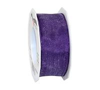 C.E. Pattberg Four Seasons-Cinta de Organza, Color Violeta, 40 mm-25 m, Poliéster, Amarillo Cabina