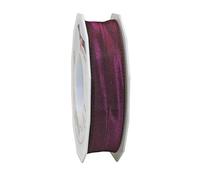 C.E. Pattberg Lyon-Cinta de tafetán con Alambre, Color Morado Oscuro, 25 mm-25 m, Taft