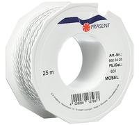 C.E. Pattberg Mosel Cord en blanco, 55 yardas de cuerda trenzada para regalos, paquetes y regalos, 0,4 cm de ancho, accesorios para decoración y artesanía, cinta resistente al desgarro para envolver regalos