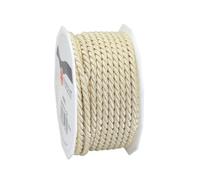 C.E. Pattberg Mosel Cord en crema, 55 yardas de cordón trenzado para regalos, paquetes y regalos, 0.15 pulgadas de ancho, accesorios para decoración y manualidades, cinta resistente a desgarros para envolver regalos, Green, 25 m length - 4 mm width, Correa de equipaje