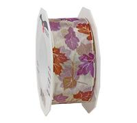 C.E. Pattberg Präsent - Cinta Estampada Otoño Lila 20-m-Rollo 40mm Ancho