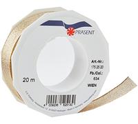 Präsent C.E. Pattberg Wien Oro, 22 Yardas Malla metálica para Envolver, 1 Pulgada de Ancho, Accesorios para decoración y Manualidades, Cinta para Regalos, para Cada ocasión, Dorado, 25mm-20m, 20
