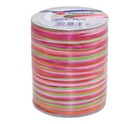 C.E. PATTBERG PRÄSENT Cinta regalo de rafia multicolor rojo-verde-rosa, 50 m cinta decorativa para envolver regalos, para decoración y manualidades versátiles y creativas