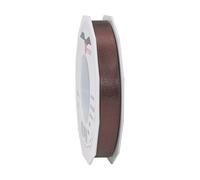 C.E. PATTBERG PRÄSENT Cinta Regalo satén Color café Solo, 25 m de Cinta de Raso para Envolver Regalos, 15 mm de Ancho, Cinta de Regalo para decoración y Manualidades, Cinta Decorativa versátil