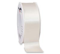 C.E. PATTBERG PRÄSENT Cinta regalo satén color marfil, 25 m de cinta de raso para envolver regalos, 40 mm de ancho, cinta de regalo para decoración y manualidades, cinta decorativa versátil