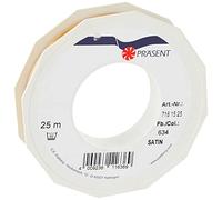 C.E. PATTBERG PRÄSENT Cinta regalo satén color oro, 25 m de cinta de raso para envolver regalos, 15 mm de ancho, cinta de regalo para decoración y manualidades, cinta decorativa versátil