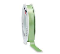 C.E. PATTBERG PRÄSENT Cinta regalo satén color verde pastel, 25 m de cinta de raso para envolver regalos, 15 mm de ancho, cinta de regalo para decoración y manualidades, cinta decorativa versátil
