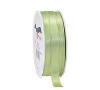 C.E. PATTBERG PRÄSENT Cinta regalo satén color verde pastel, 25 m de cinta de raso para envolver regalos, 10 mm de ancho, cinta de regalo para decoración y manualidades, cinta decorativa versátil