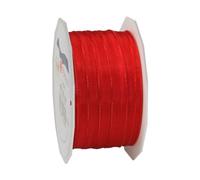 C.E. Pattberg Präsent Lyon - Rollo de Lazo con Alambre metálico (tafetán, 10 mm x 25 m), Color Rojo