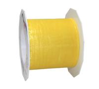 C.E. PATTBERG SHEER Cinta regalo de organza color amarillo, 25 m cinta decorativa para envolver regalos, 72 mm de ancho, cinta para decoración y manualidades versátiles y creativas