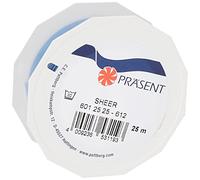 C.E. PATTBERG SHEER Cinta regalo de organza color azul claro, 25 m cinta decorativa para envolver regalos, 25 mm de ancho, cinta para decoración y manualidades versátiles y creativas