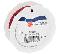 C.E. PATTBERG SHEER Cinta regalo de organza color burdeos, 25 m cinta decorativa para envolver regalos, 25 mm de ancho, cinta para decoración y manualidades versátiles y creativas