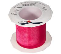 C.E. PATTBERG SHEER Cinta regalo de organza color coral, 25 m cinta decorativa para envolver regalos, 72 mm de ancho, cinta para decoración y manualidades versátiles y creativas