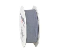 C.E. PATTBERG SHEER Cinta regalo de organza color plata, 25 m cinta decorativa para envolver regalos, 25 mm de ancho, cinta para decoración y manualidades versátiles y creativas