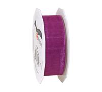 C.E. PATTBERG SHEER Cinta regalo de organza color púrpura, 25 m cinta decorativa para envolver regalos, 25 mm de ancho, cinta para decoración y manualidades versátiles y creativas