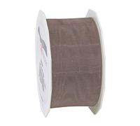 C.E. PATTBERG SHEER Cinta regalo de organza color topo, 25 m cinta decorativa para envolver regalos, 40 mm de ancho, cinta para decoración y manualidades versátiles y creativas