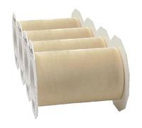 C.E. PATTBERG SHEER Cinta regalo de organza crema, 25 m cinta decorativa para envolver regalos, 112 mm de ancho, cinta para decoración y manualidades versátiles y creativas (Paquete de 4)