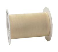 C.E. PATTBERG SHEER Cinta regalo de organza crema, 25 m cinta decorativa para envolver regalos, 112 mm de ancho, cinta para decoración y manualidades versátiles y creativas