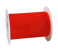 C.E. PATTBERG SHEER Cinta regalo de organza roja, 25 m cinta decorativa para envolver regalos, 112 mm de ancho, cinta para decoración y manualidades versátiles y creativas