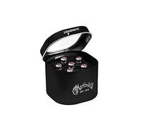 C F Martin Bridge Pins - Liquid Metal - Chrome/Red Inlay - 6 Tin