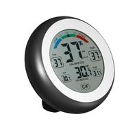 °C/°F Termómetro digital Higrómetro Temperatura Medidor de humedad Valor máximo mínimo Pantalla de tendencia CJ3305F Medidor de temperatura y humedad Pantalla grande
