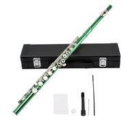 C Flauta 16 Claves, Set con Herramientas de Limpieza y Almacenamiento para Estudiante Principiante, Aprendizaje Fácil, Banda Escolar y Música Casual