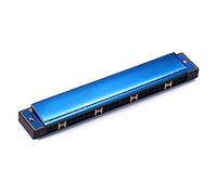 C For Harmonica - Trémolo profesional de 24 agujeros, para adultos, niños, principiantes, armónica C, azul, verde, rojo, dorado, plateado