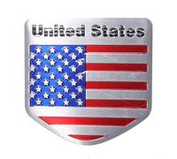 C-FUNN USA Bandera De Metal Auto Refitting Coche Insignia Emblema Calcomanía Pegatina