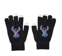 (C) Guantes unisex de dedos completos Lilo & Stitch, guantes de punto cálidos para invierno, regalos