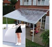 C - Hojas de techo de policarbonato de 1 mm, protección UV, paneles de iluminación diurna para cubiertas de invernadero, resistente a la lluvia, lámina de plástico rígido (0,8 x) y ligeras