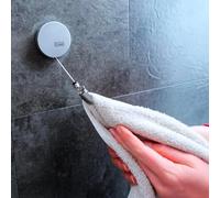 C-Hold toallero Extensible/Gancho de Toalla l El practico e Inteligente toallero Autoadhesivo, con Acero Inoxidable, Cromo