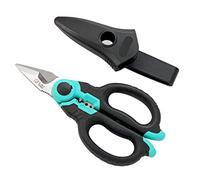 C.JET TOOL Tijeras Electricista Profesional de 160 mm, Acero Inoxidable para Cable Suave de Cobre de Aluminio (Turquesa)