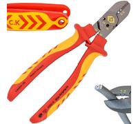 C.K RedLine 2025 Edition VDE CombiCutter 3 MAX, cortador lateral alemán de cable eléctrico de 180 mm, pelador, doblador, cizalla de tornillo, recortadoras de electricistas resistentes, tijeras para