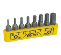 C.K T4524 - Conjunto de clip para puntas de destornillador - 8 piezas hexagonales