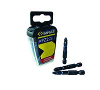 C.K T4560 PZ2LD10 - Bits para atornilladores de percusión "Blue Steel" 50mm PZ2 (caja con 10 piezas)