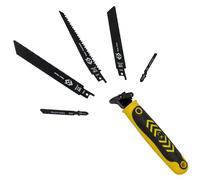 C.K Tools - Kit de 6 sierras de mano universales de cambio rápido con 5 cuchillas para madera, metal, placas de yeso y plástico, juego de sierra alternante, herramienta de corte de jardín, sierra de