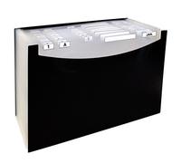 C-Line Legal Size 21-Pocket Stand-Up Design Expanding File, Black (48221)