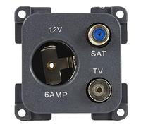 C-Line Presto Inprojal CBE - Enchufe de 12 V para satélite de TV, caravana, caravana, caravana, color antracita