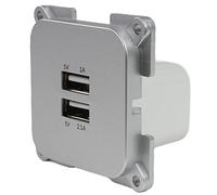 C-Line Presto Inprojal CBE - Enchufe doble USB de 12/24 V para caravana, 3,1 A, color plateado