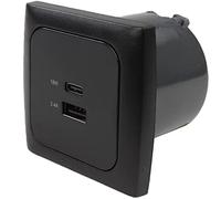 C-Line Presto Inprojal CBE - Enchufe USB A y C (12/24 V, marco + isolata), color negro
