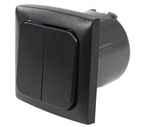 C-Line Presto Inprojal CBE - Interruptor de serie (12-230 V, marco + isolata, autocaravana, barco, color negro