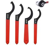 C Llave de Gancho para Llave Inglesa, 4 Piezas Herramienta de llave de gancho, Juego de Llaves de Tensor de Amortiguador, Herramienta de Reparación de llaves Roscadas, Llave de Gancho Ajustable