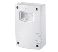 C-LOGIC 510-PC Interruptor Crepuscular - Control Automático de Iluminación Exterior IP54, Temporizador Luz Exterior de 1 a 9 Horas o Encienda al Anochecer y Apague al Amanecer con Montaje en Pared