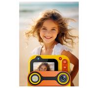 C?mara Impermeable para Ni?os Subacu?tica 3 Metros Antes y Despu?s Dual Nadar Al Aire Libre,Amarillo