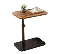 C Mesa auxiliar - Madera Metal 80cm, Hoja de sofá, Superficie giratoria | Mecanismo de elevación, Ajustable en altura, Espacios Pequeños Para Sofá, Salón, Mesita de noche, Oficina, Apartamento