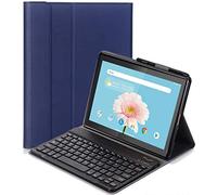 C/N Teclado Funda para Lenovo Tab M10 FHD Rel - QWERTY Ultra Slim Teclado Wireless Keyboard Case con Magnético Desmontable Inalámbrico Bluetooth para Lenovo Tab M10 FHD Rel TB-X605FC/X605LC, Azul