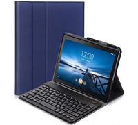 C/N Teclado Funda para Lenovo Tab P10 - QWERTY Ultra Slim Teclado Wireless Keyboard Case con Magnético Desmontable Inalámbrico Bluetooth para Lenovo Tab P10 TB-X705F 10.1 Pulgada, Azul